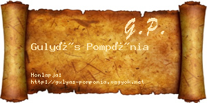 Gulyás Pompónia névjegykártya
